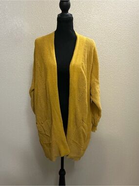 Universal Mustard Open-Front Cardigan
